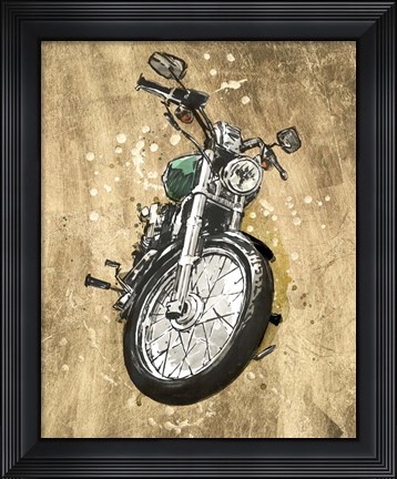 Framed Metallic Rider II Print