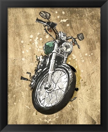 Framed Metallic Rider II Print