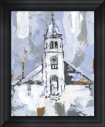 Framed Cerulean Spire I Print