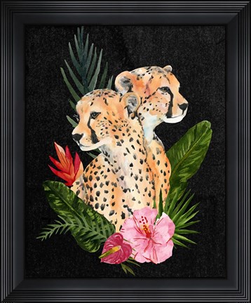 Framed Cheetah Bouquet II Print