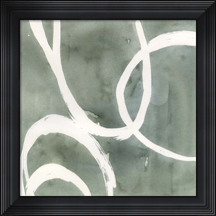 Framed Moss Swirl II Print