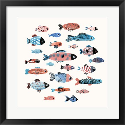 Framed Fish School II Print