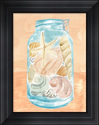 Framed Shell Collecting I Print