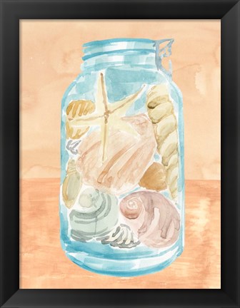 Framed Shell Collecting I Print