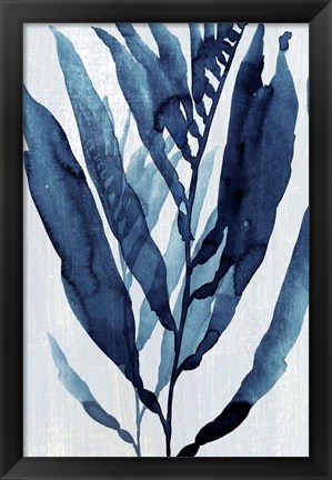 Framed Blue Drift I Print