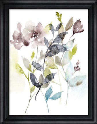 Framed Flowers in the Mix I Print
