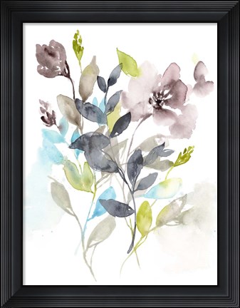Framed Flowers in the Mix II Print