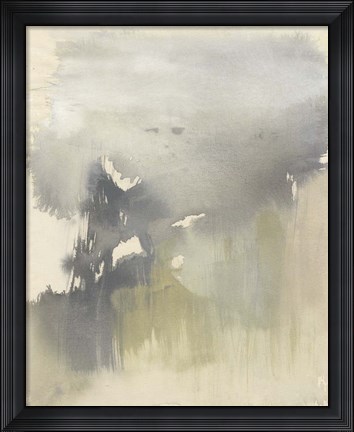 Framed Poured Neutrals II Print