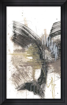 Framed Black, Gold &amp; Taupe I Print