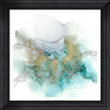 Framed Interwoven Metallics I Print