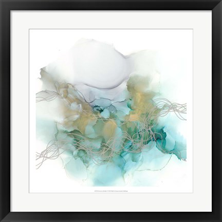 Framed Interwoven Metallics I Print