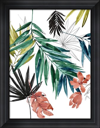 Framed Tropical Composition II Print