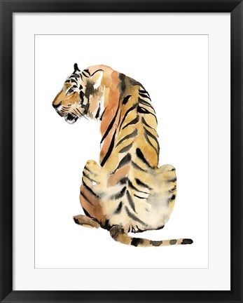 Framed Sitting Tiger II Print