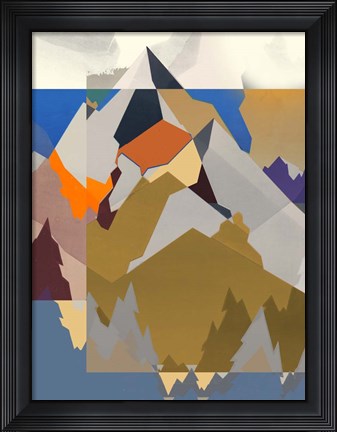 Framed Mountain Extraction I Print