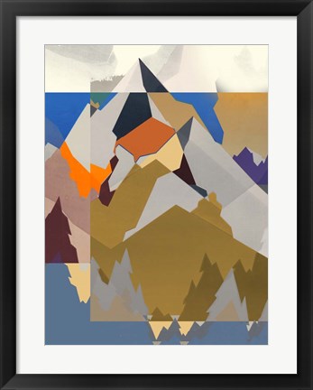 Framed Mountain Extraction I Print