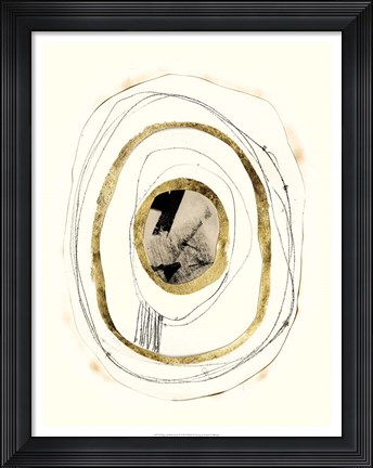 Framed Paper, Gold &amp; Smoke II Print