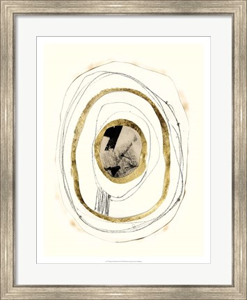 Framed Paper, Gold &amp; Smoke II Print