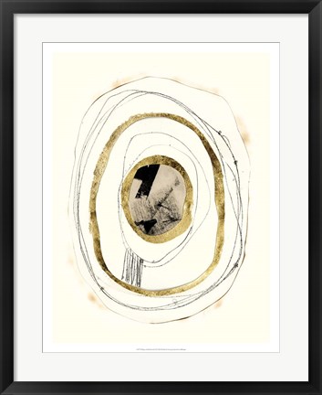 Framed Paper, Gold &amp; Smoke II Print