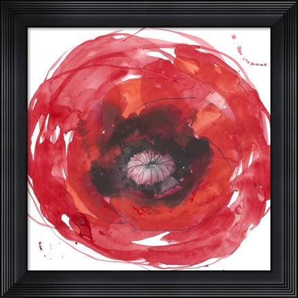 Framed Kinetic Poppy I Print