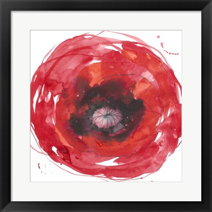 Framed Kinetic Poppy I Print