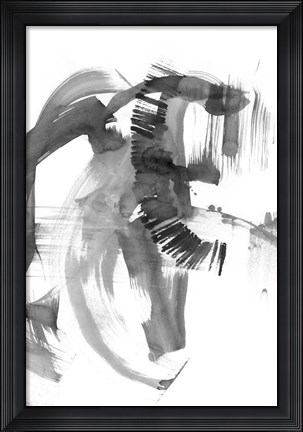 Framed Ebony Zag II Print