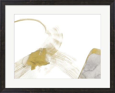Framed Gold &amp; Grey Exploration II Print