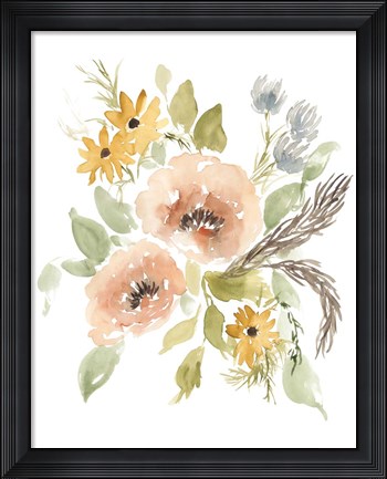 Framed Late Summer Flowers II Print