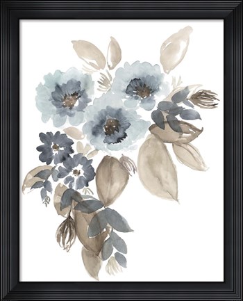 Framed Blue &amp; Chocolate Cascade II Print