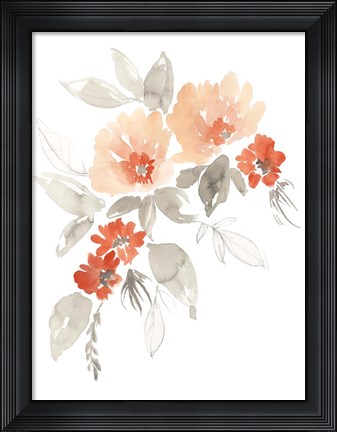 Framed Terra Cotta Cascade I Print