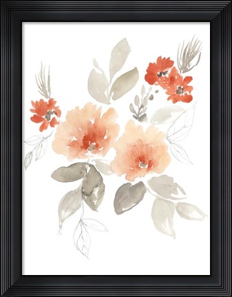 Framed Terra Cotta Cascade II Print