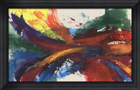 Framed Twisting Rainbow I Print