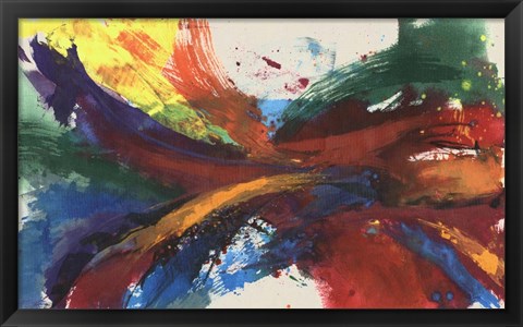 Framed Twisting Rainbow I Print