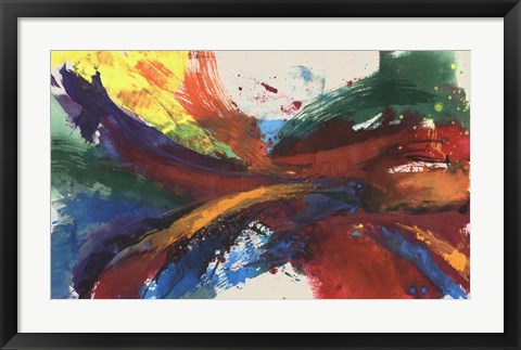 Framed Twisting Rainbow I Print