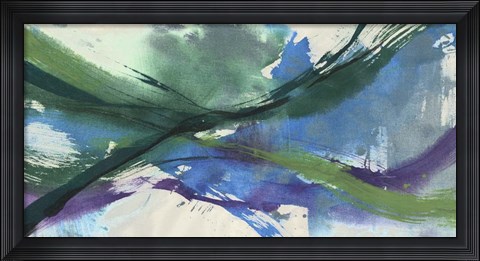 Framed Undulating Citron I Print