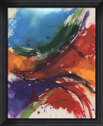 Framed Primary Splash I Print
