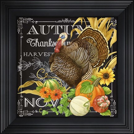 Framed Harvest Greetings I Print