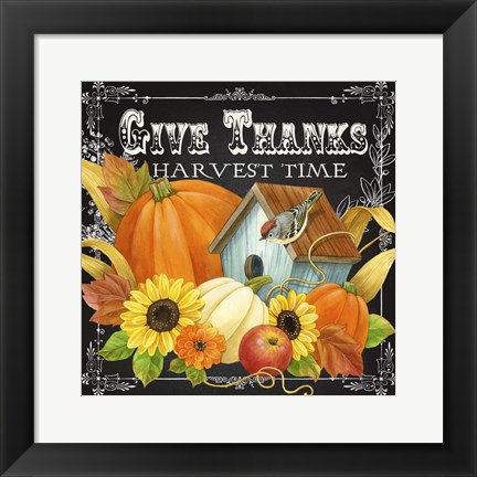 Framed Harvest Greetings II Print