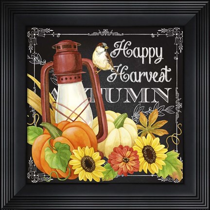 Framed Harvest Greetings IV Print