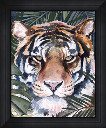 Framed Jungle Cat I Print