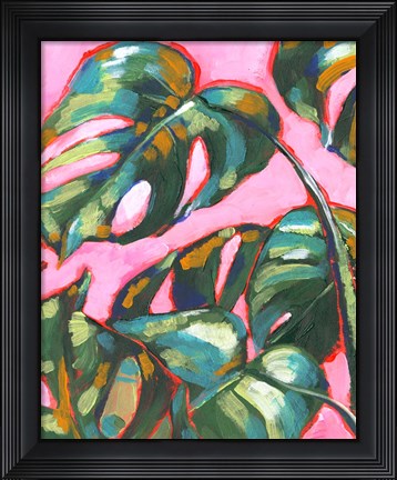 Framed Psychedelic Palms II Print