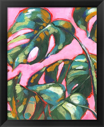 Framed Psychedelic Palms II Print