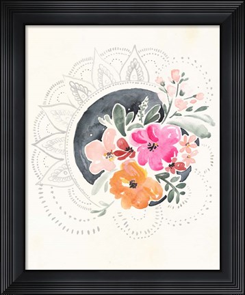 Framed Mandala Bouquet II Print