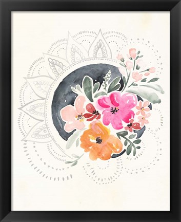 Framed Mandala Bouquet II Print