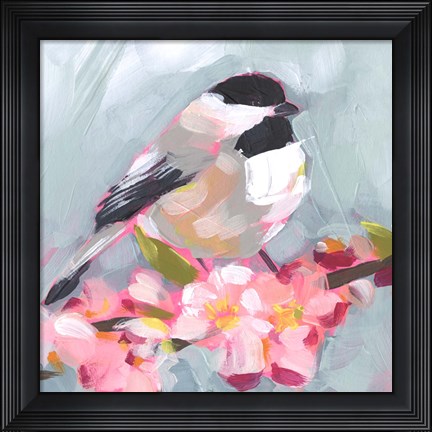 Framed Brushstroke Bird II Print