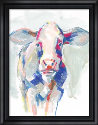 Framed Fluorescent Farm I Print