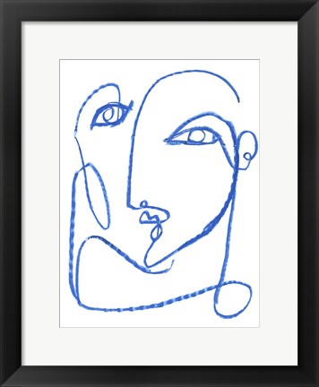 Framed Blue Self I Print