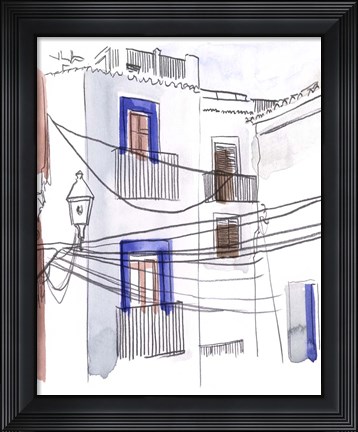 Framed Alley Light I Print