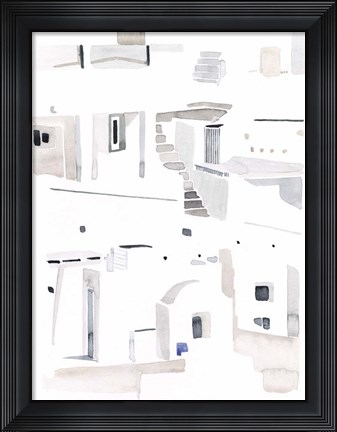 Framed Ascending Neutrals II Print