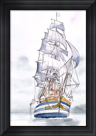 Framed Tall Ship I Print