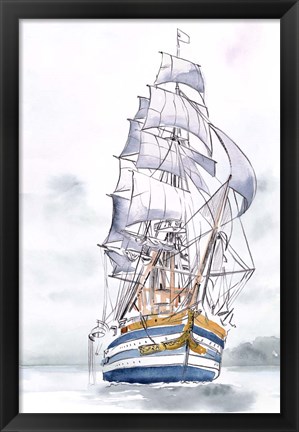 Framed Tall Ship I Print